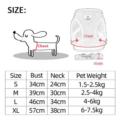 Pet Cat Harness Leash Adjustable