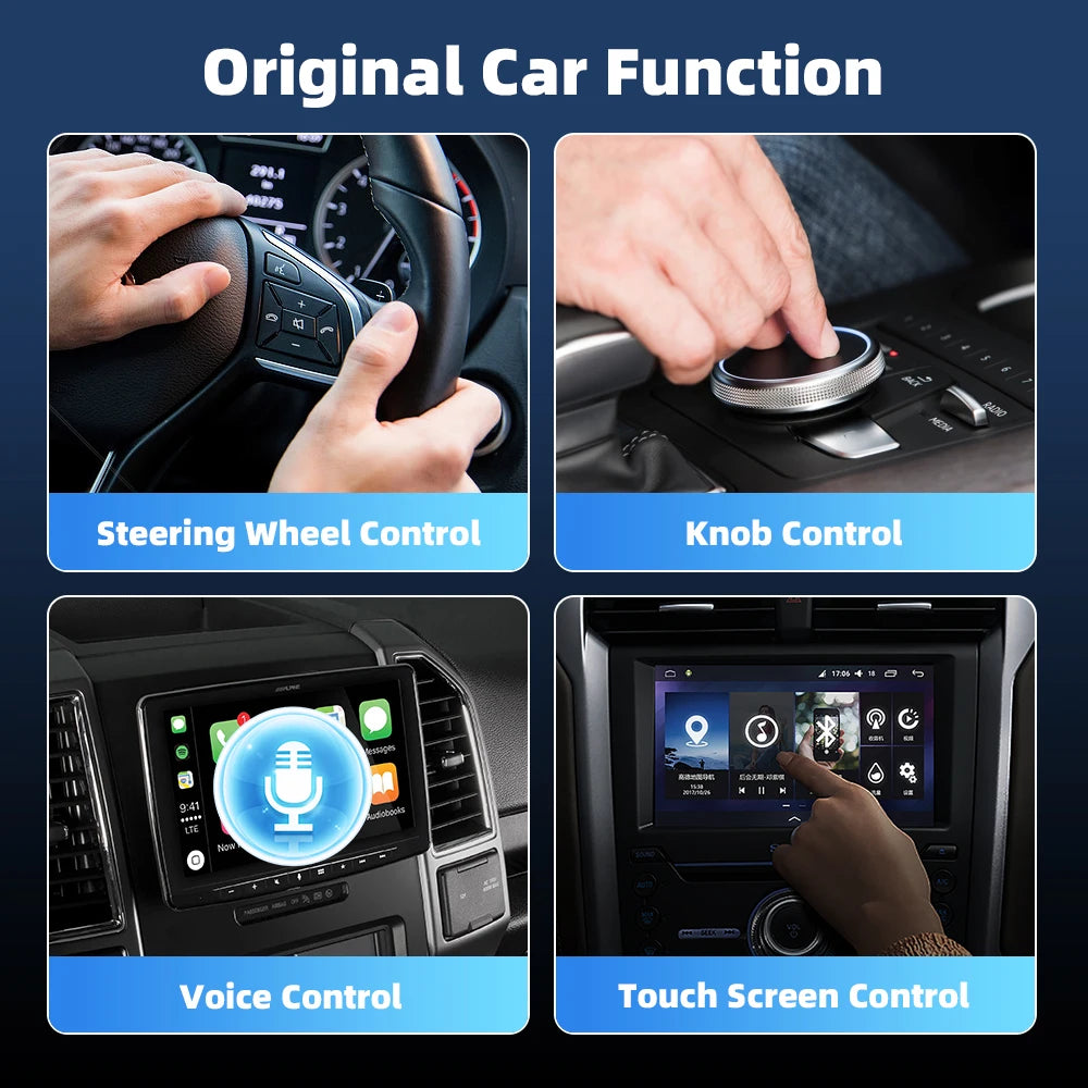 Wireless 2 in1 CarPlay Adapter for Apple iPhone Android