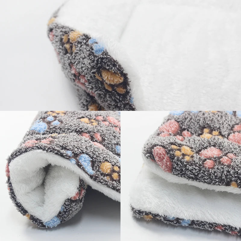 Flannel Thickened Dog Bed Mat Soft Pet Sleeping Mat for Dogs Cats