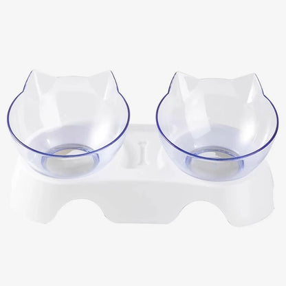 Non-Slip Double Pet Cat Bowl With Stand