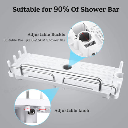 Extendable Shower Shelf Bathroom Shelf Without Drilling