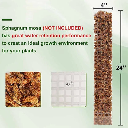Moss Pole Plastic Plant Stand