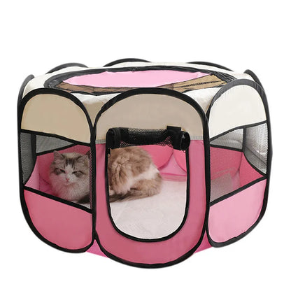 Cats and Dogs Delivery Room | Foldable Octagonal Pet Playpen Tent