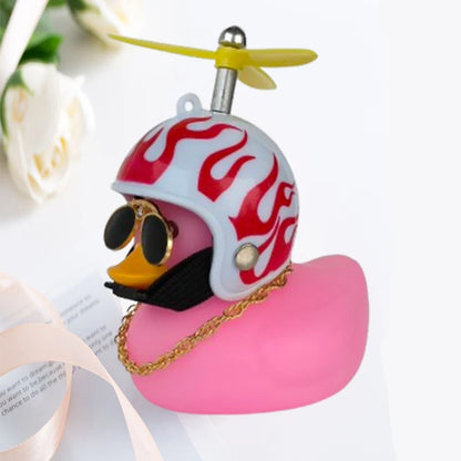 Car Broken Wind Helmet Small Yellow Duck Car Decoration