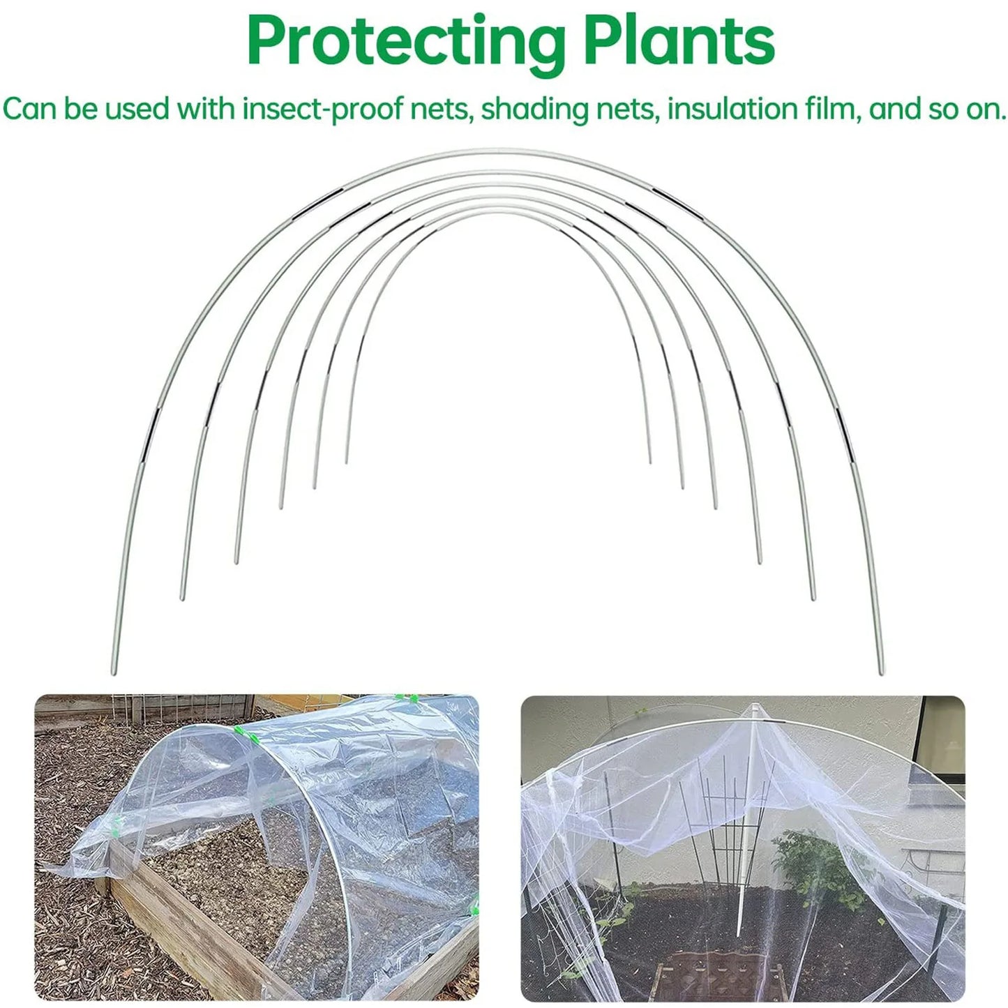 30Pcs Garden Hoops for Netting Tunnel
