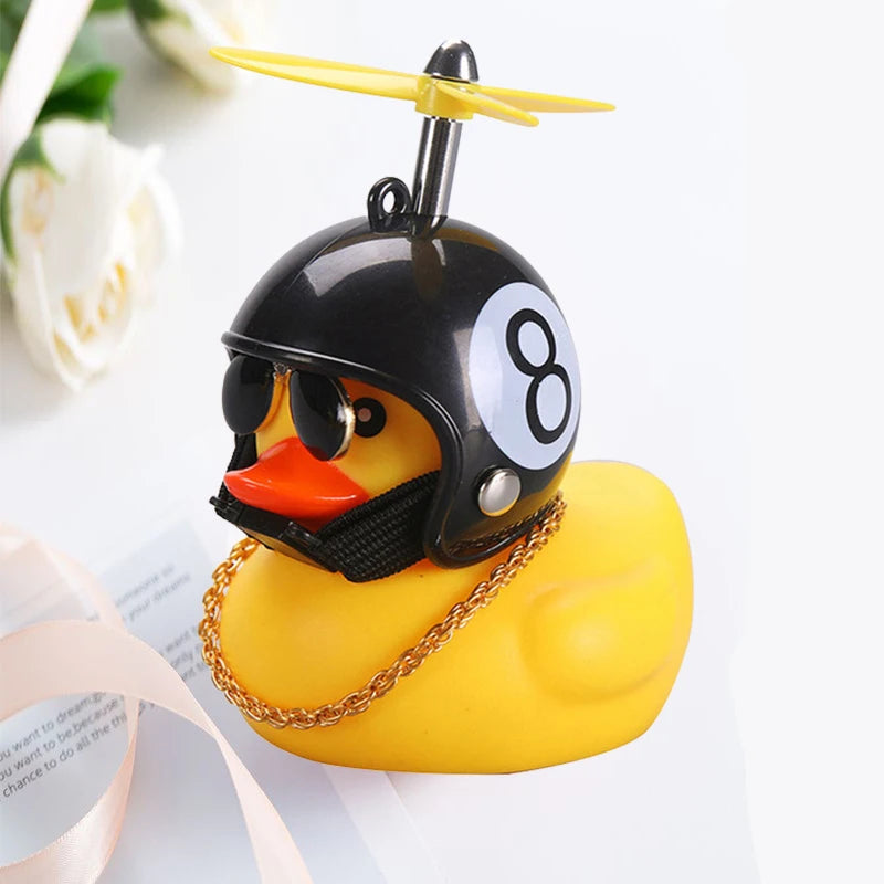 Car Broken Wind Helmet Small Yellow Duck Car Decoration