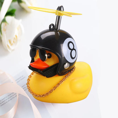 Car Broken Wind Helmet Small Yellow Duck Car Decoration