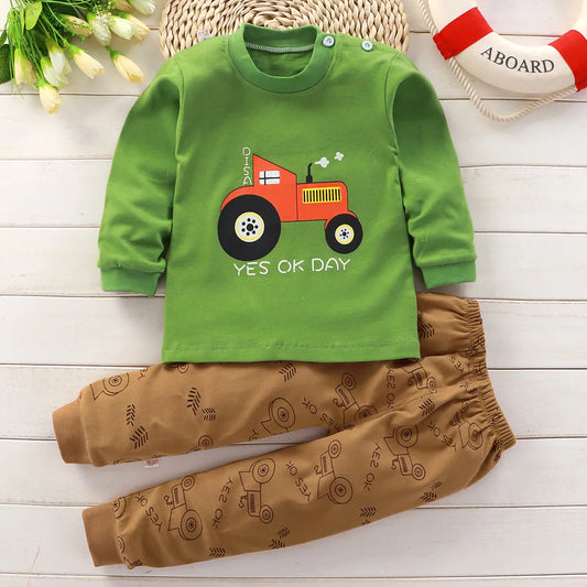 Autumn Sleepwear Pajamas For Boys Long Sleeve