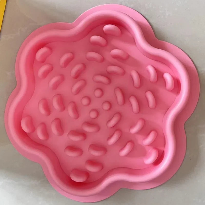Pet Cat Dog Slow Food Bowls With Suction Cup