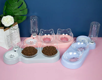 Elevated Pet Cat Feeders Durable Bowls