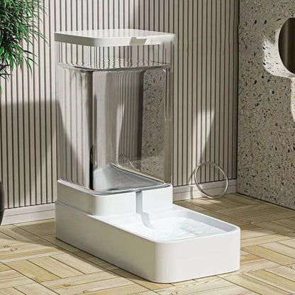 Pet Cat Dog Automatic Feeder Water Bowl High Capacity