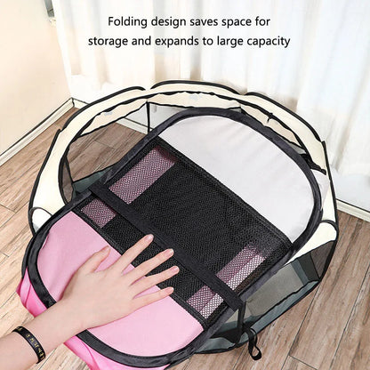 Cats and Dogs Delivery Room | Foldable Octagonal Pet Playpen Tent