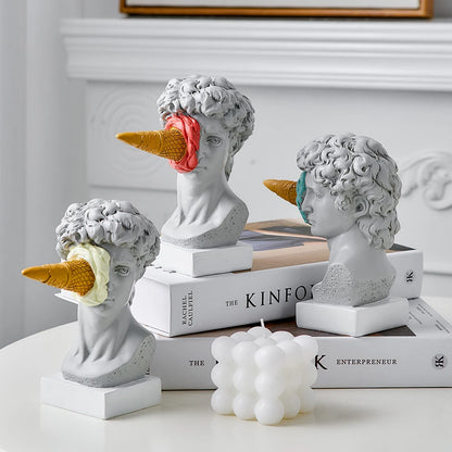 Ice Cream David Figurine Home Decor Sculpture