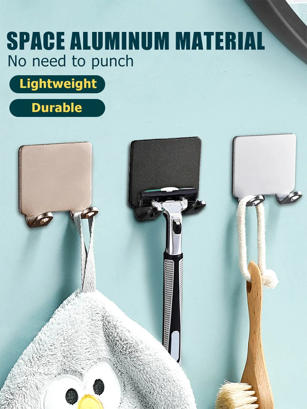 Punch Free Shaving Razor Holder Storage Hook