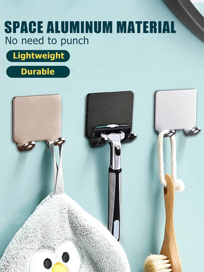 Punch Free Shaving Razor Holder Storage Hook