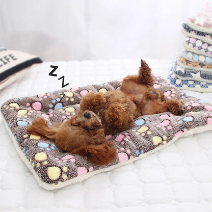 Flannel Thickened Dog Bed Mat Soft Pet Sleeping Mat for Dogs Cats