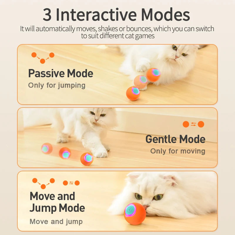 Smart Pet Cat Bouncing Automatic Rolling Ball Toy