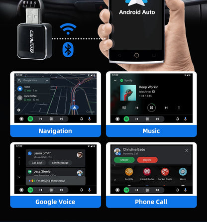 Wireless 2 in1 CarPlay Adapter for Apple iPhone Android