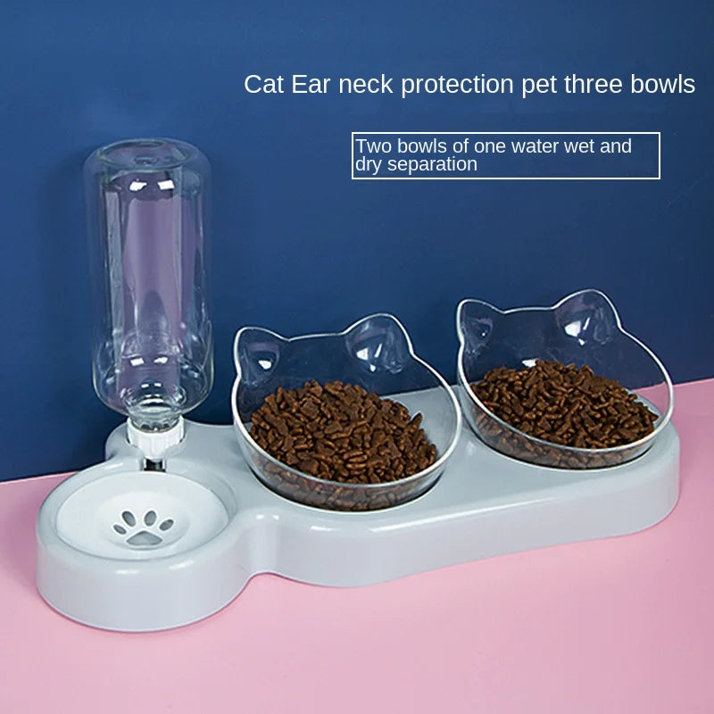 Elevated Pet Cat Feeders Durable Bowls