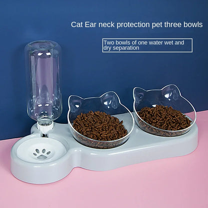 Elevated Pet Cat Feeders Durable Bowls