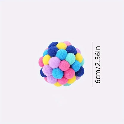 3Pcs Pet Cat Plush Ball Toy