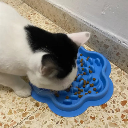 Pet Cat Dog Slow Food Bowls With Suction Cup