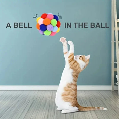 3Pcs Pet Cat Plush Ball Toy