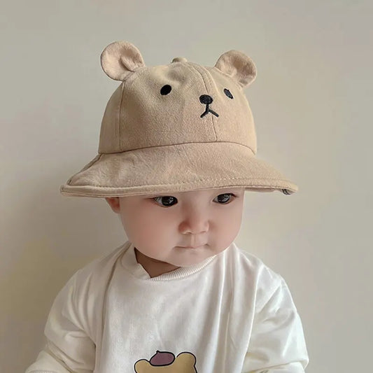 Cute Bear Baby Bucket Hat With Ears