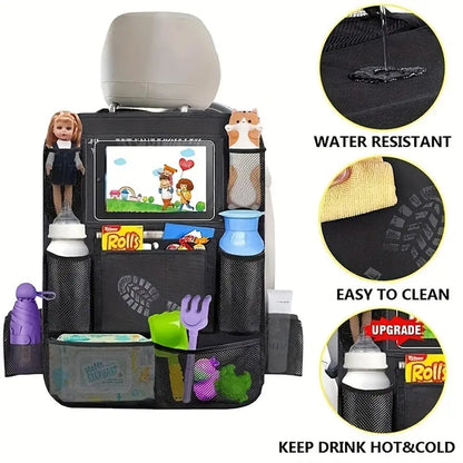 Car Back Multi Pocket Storage Bag with Tablet Holder