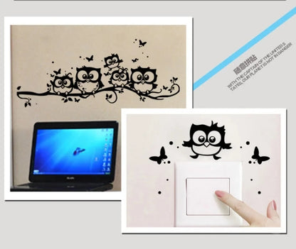 Owl Butterfly Wall Sticker Home Decor
