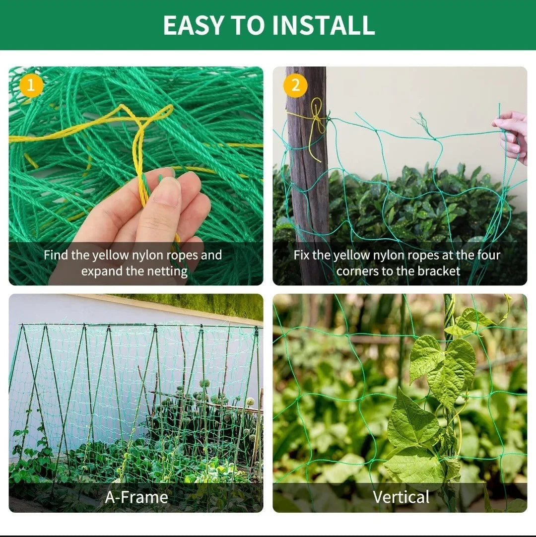 Plant Trellis Pergolas, Heavy-Duty Polyester Grow Net