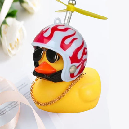 Car Broken Wind Helmet Small Yellow Duck Car Decoration