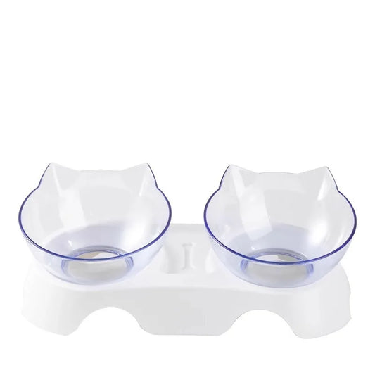 Non-Slip Double Pet Cat Bowl With Stand