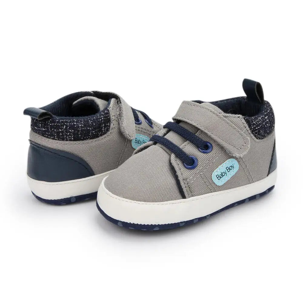 Newborn Baby Solid Color Canvas Shoes