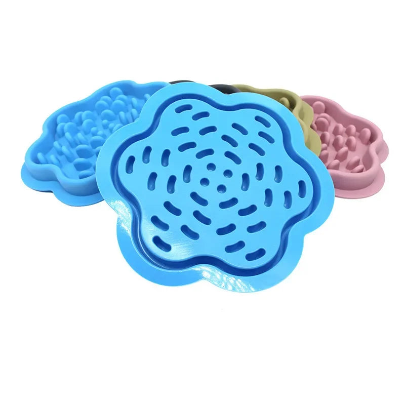 Pet Cat Dog Slow Food Bowls With Suction Cup