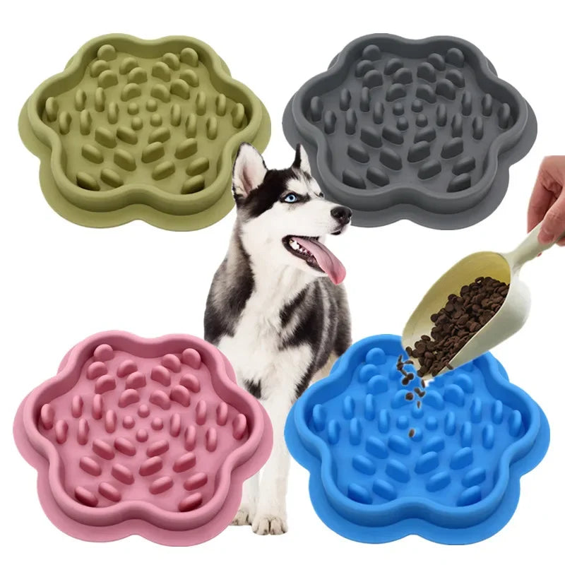 Pet Cat Dog Slow Food Bowls With Suction Cup