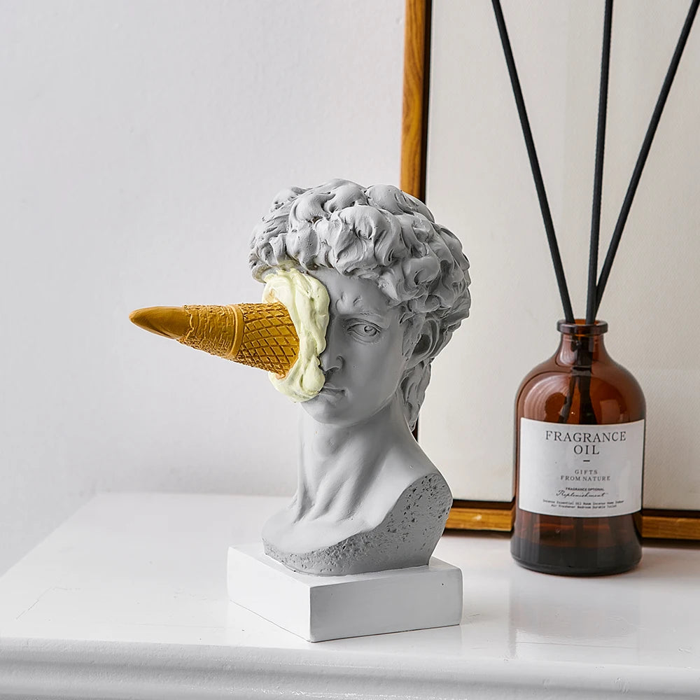 Ice Cream David Figurine Home Decor Sculpture