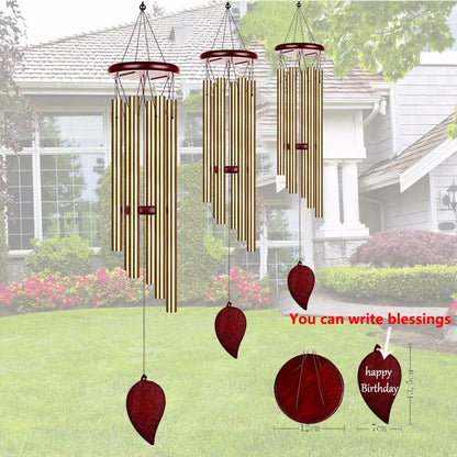 Good Luck Wind Chimes, 6 Tubes Bell Pendant For Home Decorations