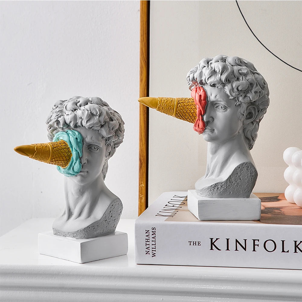 Ice Cream David Figurine Home Decor Sculpture