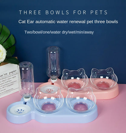 Elevated Pet Cat Feeders Durable Bowls