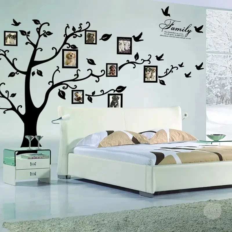 Big Size Wall Sticker,Family Tree Wall Decal With Photo Frames