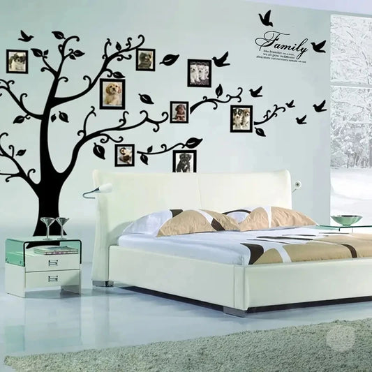 Big Size Wall Sticker,Family Tree Wall Decal With Photo Frames