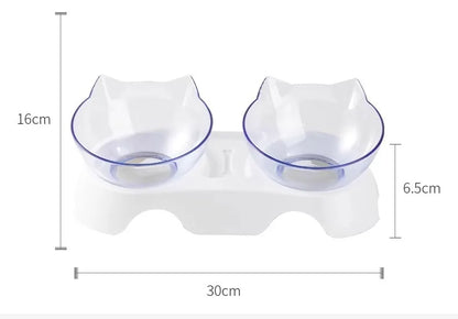 Non-Slip Double Pet Cat Bowl With Stand