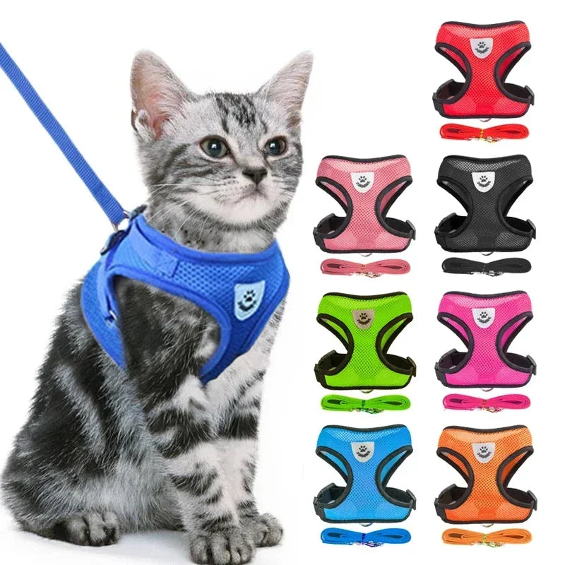 Pet Cat Harness Leash Adjustable