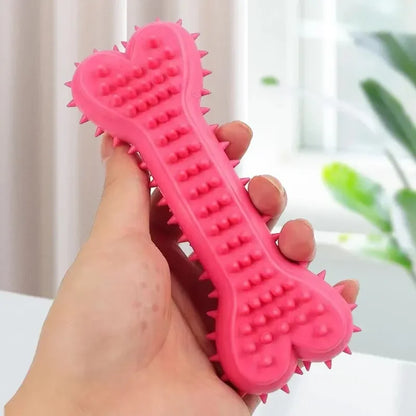 Pet Soft Rubber Bite-resistance Bone Shape Teeth Grinding Chewing Toy