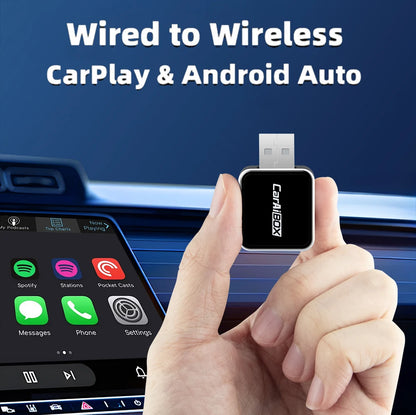 Wireless 2 in1 CarPlay Adapter for Apple iPhone Android