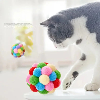 3Pcs Pet Cat Plush Ball Toy