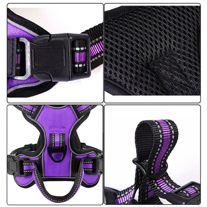 Adjustable Nylon Pet Dog Reflective Harness Leash