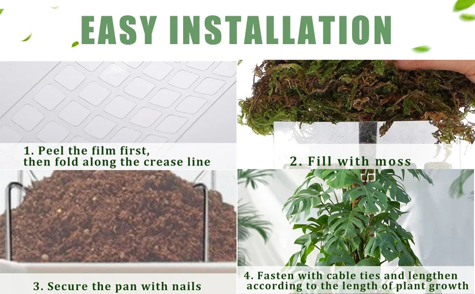Moss Pole Plastic Plant Stand