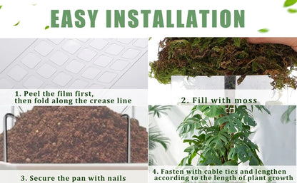 Moss Pole Plastic Plant Stand